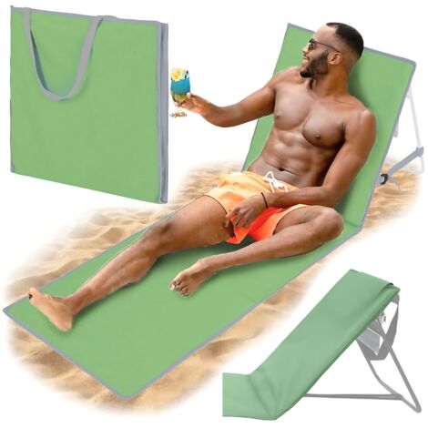Tumbona de playa plegable para jardín, bolsa para tomar el sol para la playa, tumbona ligera