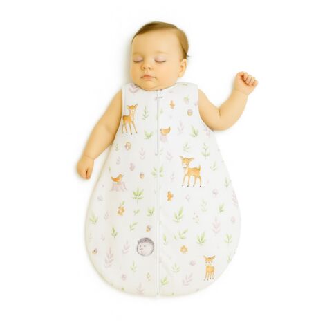 Saco de dormir redondo de algodón para niños talla S 0-6 meses verano TOG 1.0 - suavidad del bosque