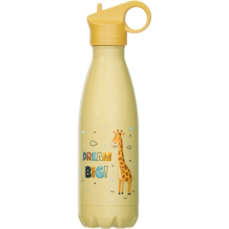Botella térmica infantil 400ml jirafa amarilla (1/4)