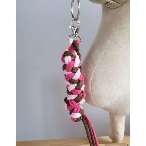 Cuerda de plomo para Hobby Horse - rosa claro/rosa oscuro/marrón