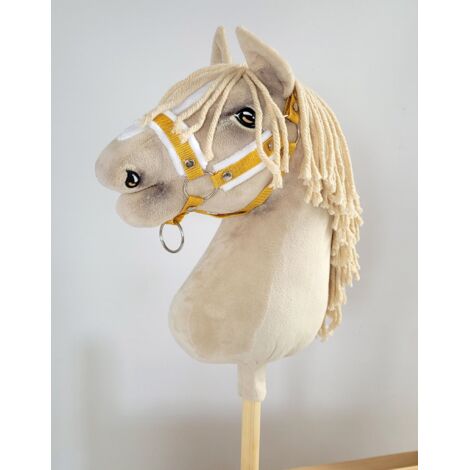 Cabestro ajustable Hobby Horse A3 color mostaza con pelo blanco (1/2)