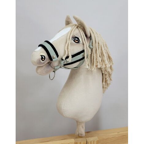 Cabestro ajustable Hobby Horse A3 color salvia con pelo negro (1/4)