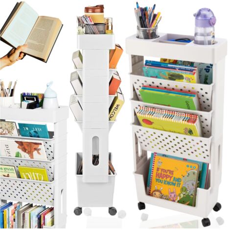 Estantería móvil con ruedas, estantería, mueble de baño, organizador, carrito (1/5)