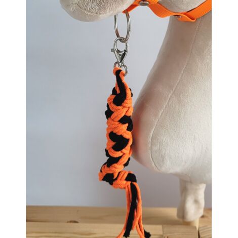 Cuerda de plomo para caballito de juguete - Naranja neón/Negro (1/2)
