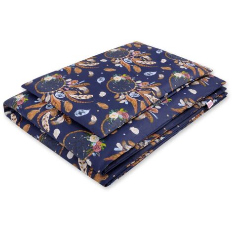 Juego de cama infantil de 2 piezas de algodón 120x90 cm - Atrapasueños azul marino (1/4)