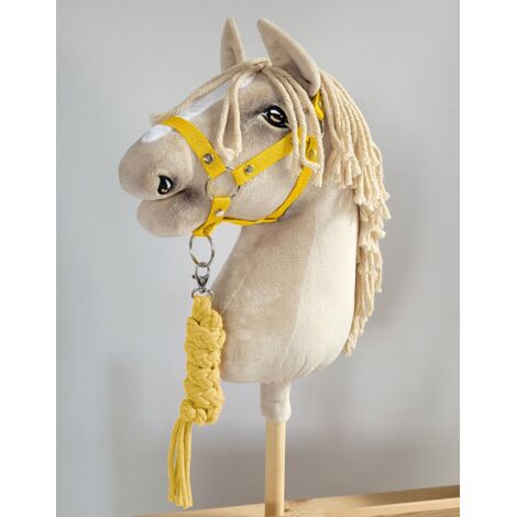 Set de caballito de juguete: Cabestro A3 + correa de cuerda - Amarillo (1/3)