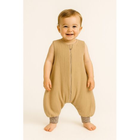 Saco de dormir de muselina para niños con piernas XL 2-4 años verano TOG 1.0 - camel (1/5)