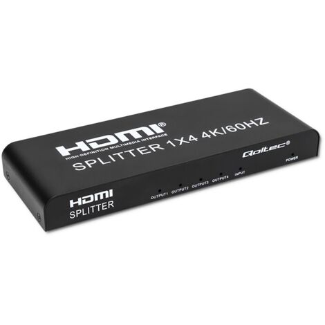 Divisor activo Qoltec 4 x HDMI 4K x 2K  6 Gb/s  60 Hz  Alta estabilidad (1/5)