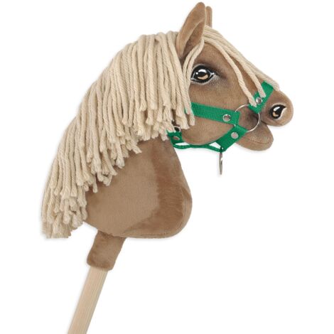 Cabestro para caballo Hobby Horse A4, abrochado, pequeño - verde (1/3)