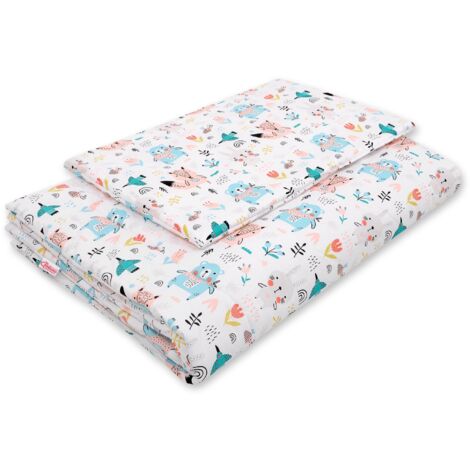 Juego de cama infantil con relleno 120x90cm - ositos azules (1/2)