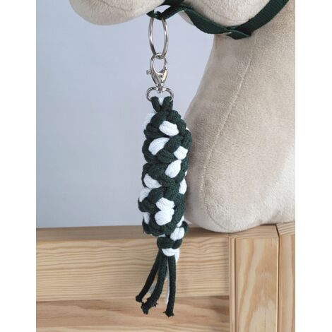Cuerda de plomo para caballito de juguete - Blanca y verde botella