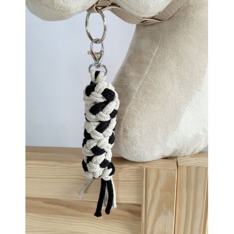 Cuerda de plomo para caballito de juguete - Negra y beige (1/3)