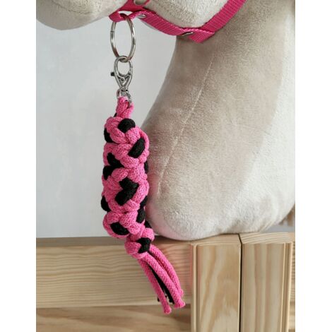 Cuerda de plomo para caballito de juguete - Negra y rosa oscuro (1/3)