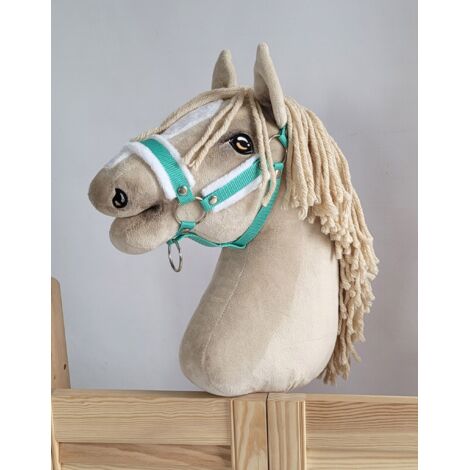 Cabestro ajustable Hobby Horse A3 color menta con pelo blanco (1/3)