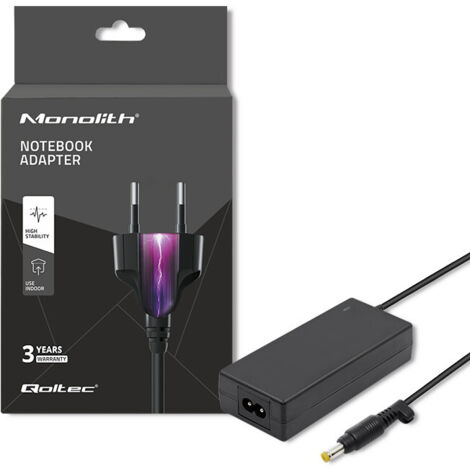 Adaptador de corriente Qoltec para portátil Sony Asus de 40 W 19 V 2,1 A 4,8 x 1,7 + cable de alimentación (1/5)