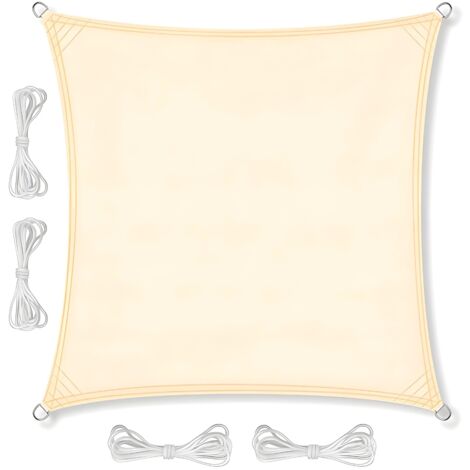 Toldo de jardín impermeable para balcón o terraza, color beige, 4 m (1/5)