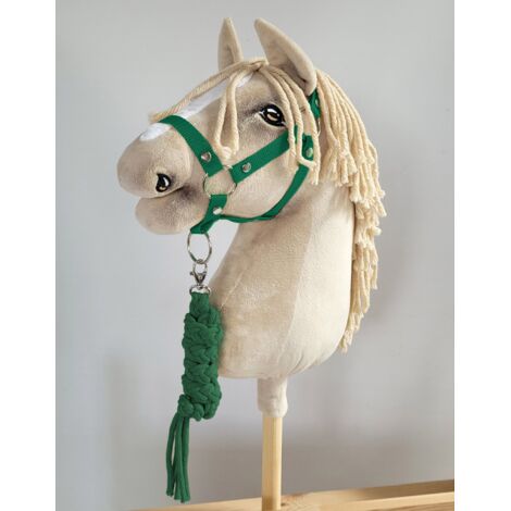 Set de caballito de juguete: cabestro A3 + correa de cuerda - Verde (1/2)