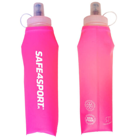 Botella de agua plegable Soft Flask de 750 ml, color rosa (1/5)