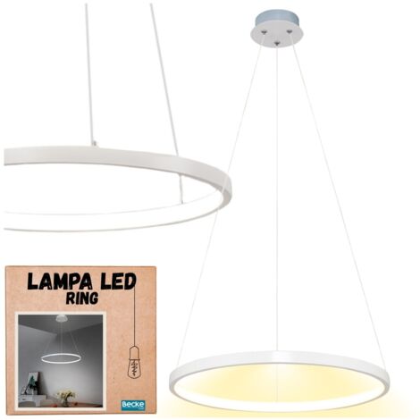 Lámpara de anillo LED, lámpara de araña para cocina tipo loft, lámpara colgante escandinava, 110 cm, color neutro