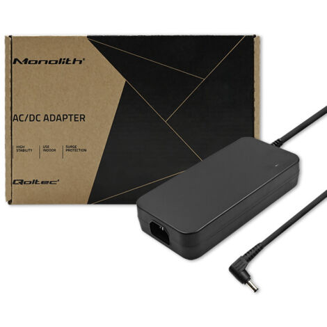 Adaptador de corriente Qoltec para portátil Asus de 150 W 19,5 V 7,7 A 5,5 x 2,5 + cable de alimentación (1/5)