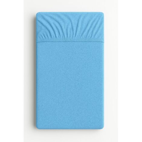 Sábana bajera ajustable de rizo para cuna 120x60cm - azul