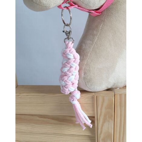 Cuerda de plomo para caballito de juguete - Blanca y rosa