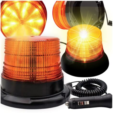 Luz de advertencia, baliza, luz intermitente naranja, imán, luz fuerte (1/5)