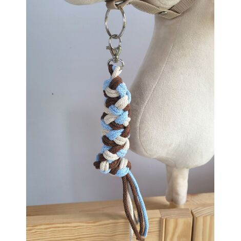Cuerda de plomo para caballito de juguete - Azul/Beige claro/Marrón (1/2)