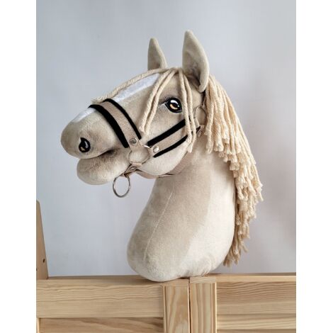 Cabestro ajustable Hobby Horse A3, beige con pelo negro (1/3)