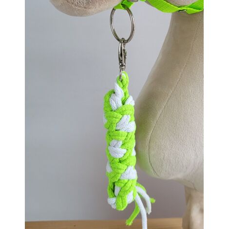 Cuerda de plomo para caballito de juguete - Verde neón/blanco (1/2)