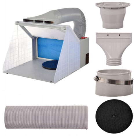 CABINA DE MODELISMO DE 42 CM PARA PINTURA CON AERÓGRAFO, VENTILADOR LED Y EXTRACCIÓN