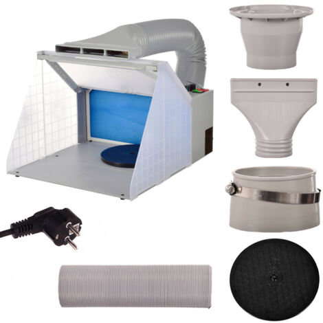 AJUSTE DEL VENTILADOR DE LA CABINA DE PINTURA DE MAQUETAS PARA PINTURA CON AERÓGRAFO