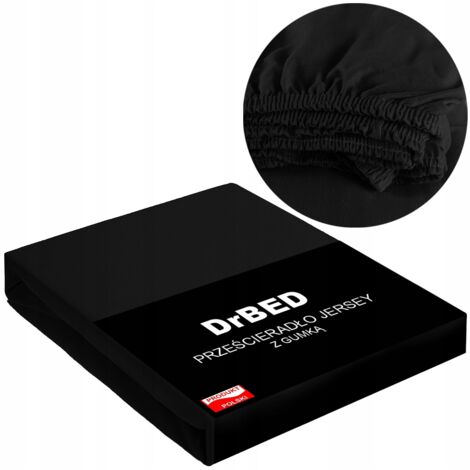 Sábana bajera ajustable 120x200 Jersey transpirable ELÁSTICO Negro Pulido