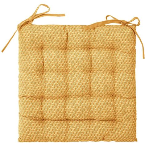 Funda de silla Otto - algodón - amarillo ocre - 38x38 cm - Atmosphera créateur d'intérieur