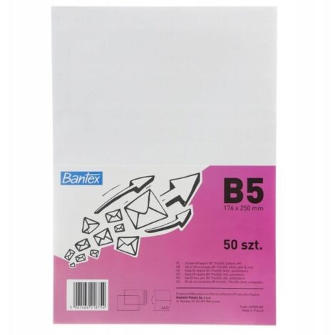 Sobres Bantex B5 HK blancos (50) 400089460 (1/2)