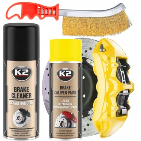 KIT DE PINTURA PARA PINZAS DE FRENO K2 SPRAY AMARILLO