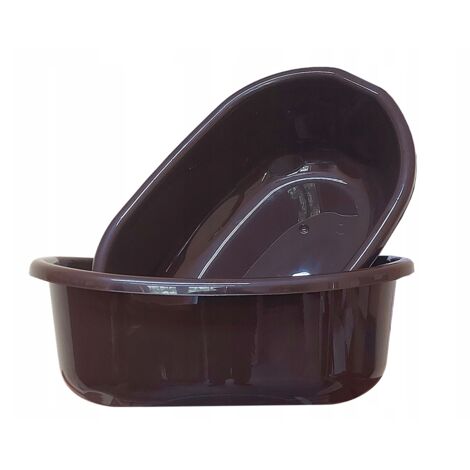 Cuenco ovalado 20,0L con asas, plástico, marrón, PRODUCTO POLACO (1/5)