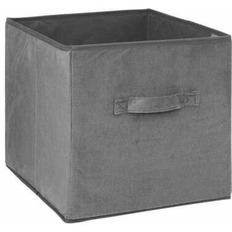 Cesta de terciopelo mix n modul 31x31cm gris antracita - 5five