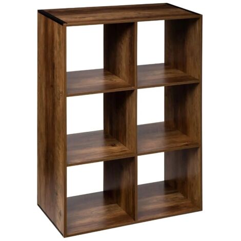 Mix n modul indus 6 estantes, efecto madera oscura - 5five