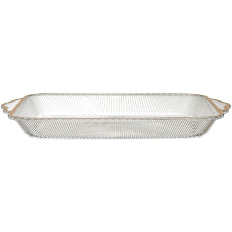 BANDEJA DE PLÁSTICO Mirage con borde dorado en estilo glamour vintage (1/5)