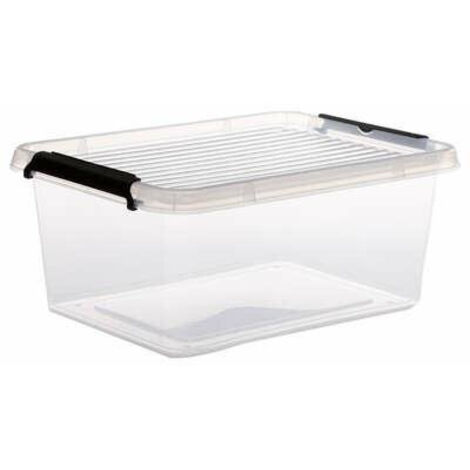 Caja de almacenamiento con clip de 12,5 l