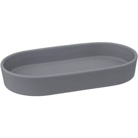JABONERA DE CERÁMICA ovalada gris colores