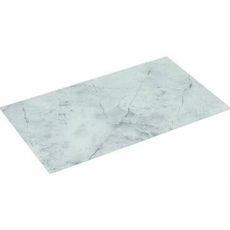 Tabla de cortar de VIDRIO TEMPLADO MÁRMOL BLANCO 52x30 cm (1/4)