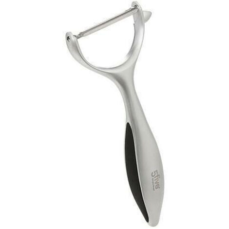 PELADOR DE ACERO INOXIDABLE CON MANGO DE GOMA, color plata (1/3)