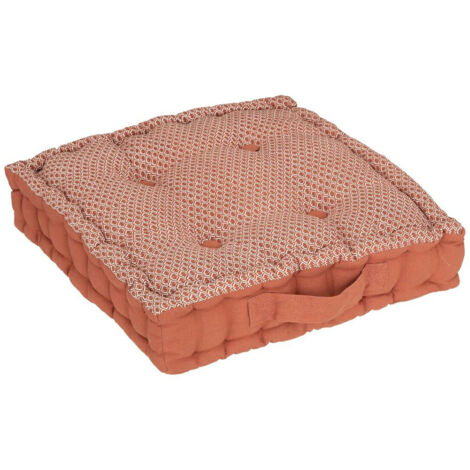 Cojín de suelo Otto algodón - rosa terracota - 40x40 cm - Atmosphera créateur d'intérieur (1/2)
