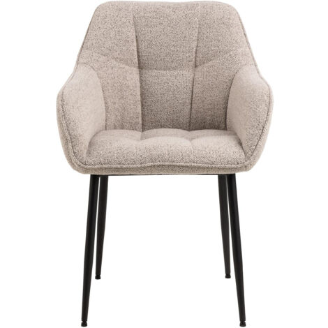 SILLA Brenda BEIGE GLAMOUR TAPIZADA EN METAL (1/5)