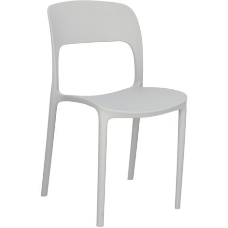 SILLA ERGONÓMICA DE PLÁSTICO Flexi gris para comedor (1/5)
