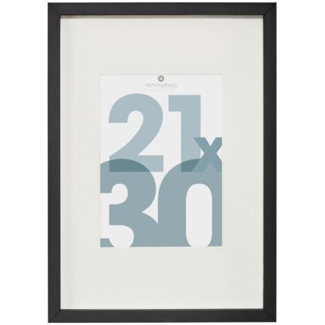 Marco de fotos Manu - madera y cristal - negro - 21x30 cm - Atmosphera créateur d'intérieur (1/5)