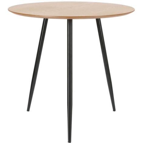 MESA REDONDA Sottile 80cm loft natural/negro
