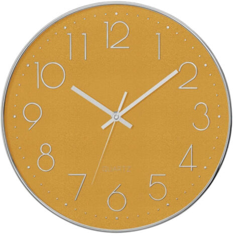 RELOJ 30 cm METAL AMARILLO REDONDO ORO Laure (1/5)